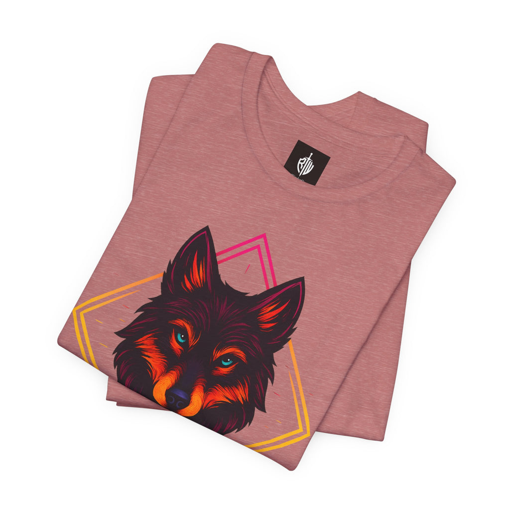 Wolf Emblem Graphic Tee — Bold Geometric Wolf Logo T-Shirt