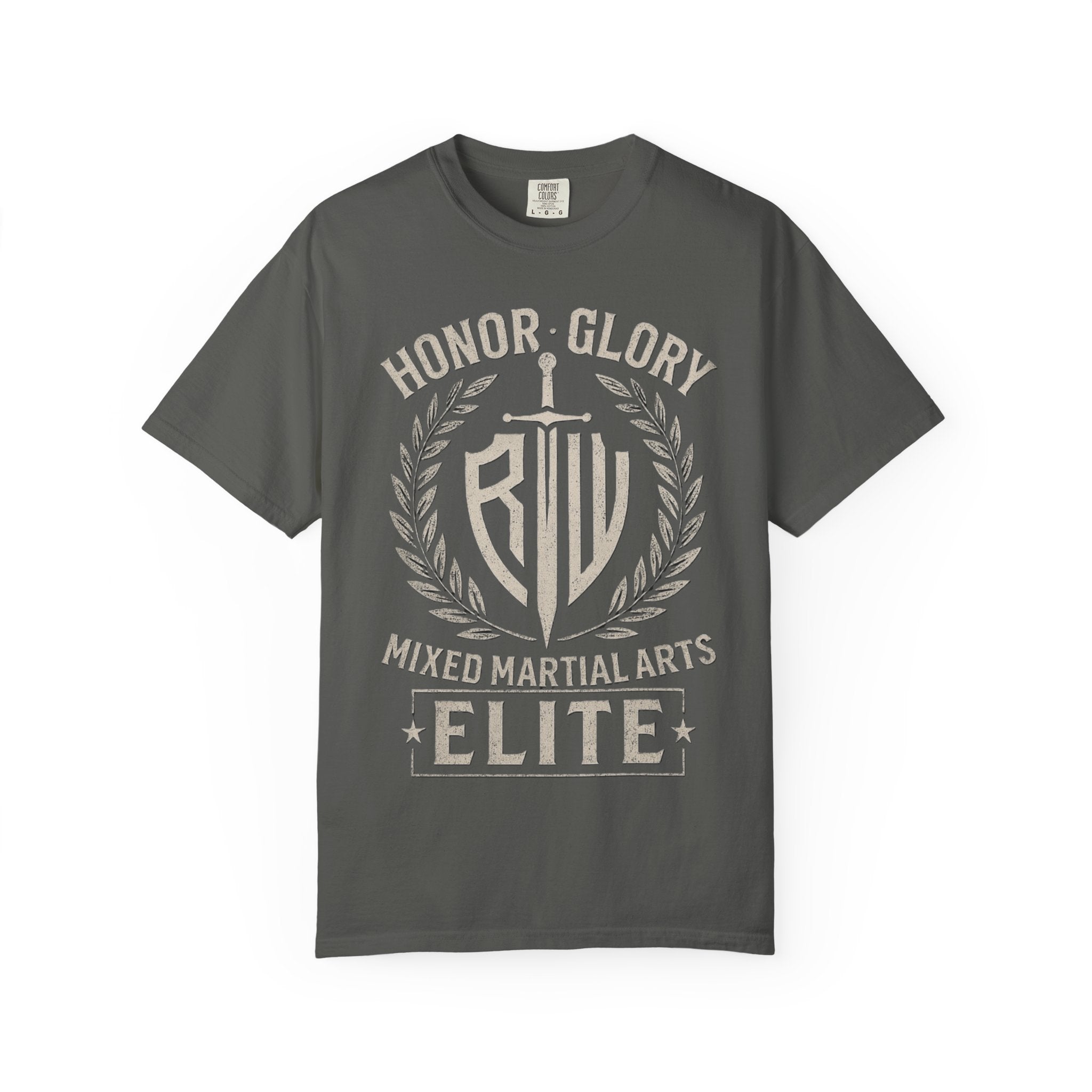 Elite MMA Unisex Garment-Dyed T-shirt, Casual Wear, Workout Shirt, Martial Arts Apparel, Gift for Fighters, Sporty Style