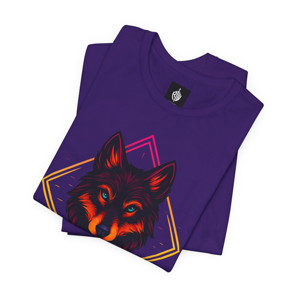 Wolf Emblem Graphic Tee — Bold Geometric Wolf Logo T-Shirt