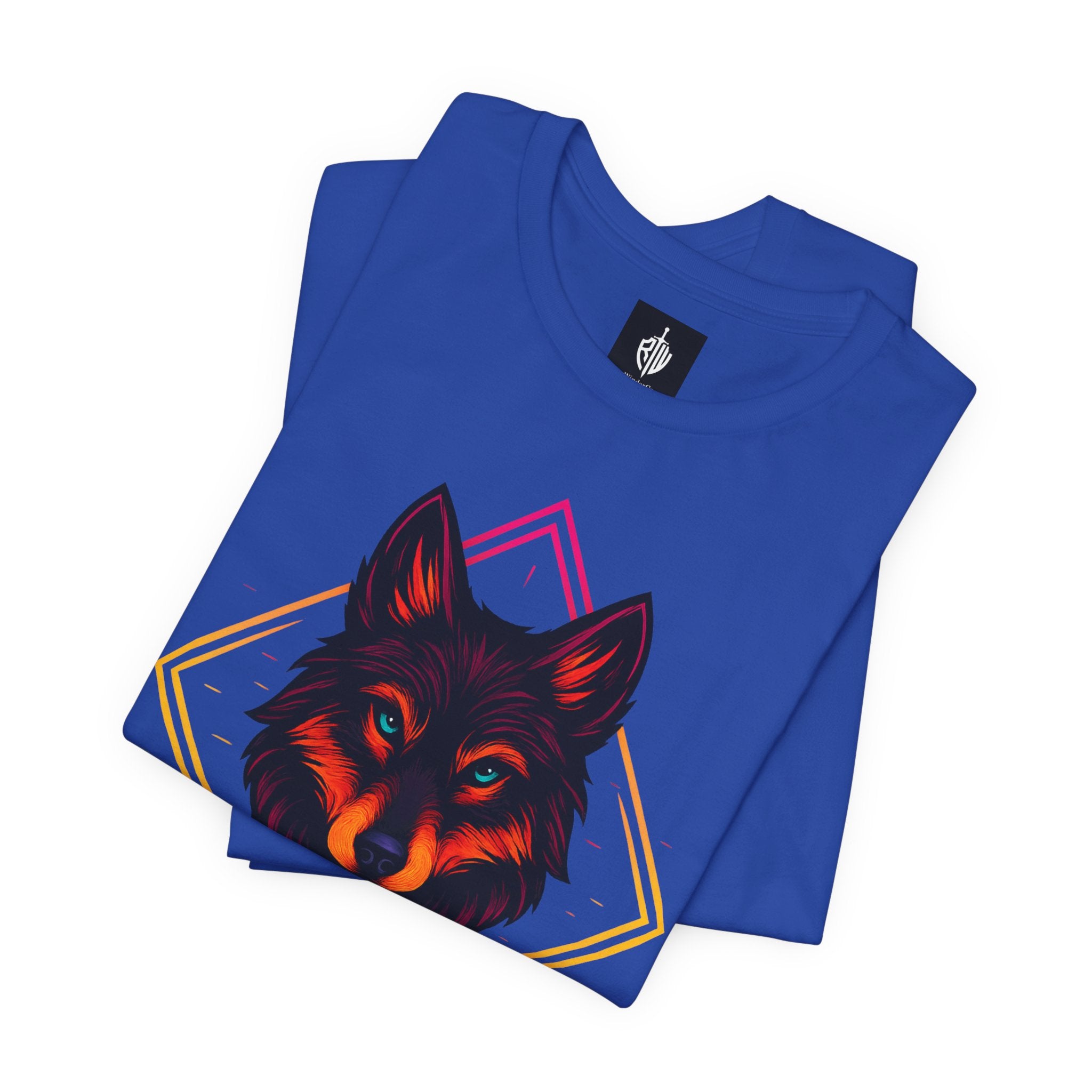 Wolf Emblem Graphic Tee — Bold Geometric Wolf Logo T-Shirt